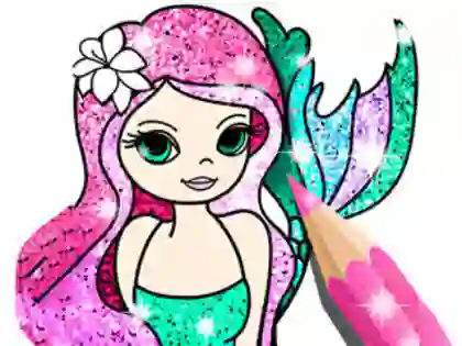 Coloring Book: Little Mermaid — безплатна онлайн игра