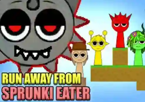 Run Away From Sprunki Eater — безплатна онлайн игра