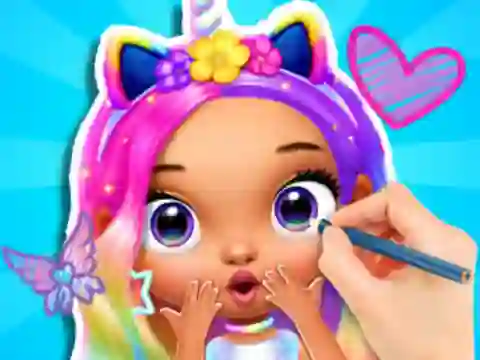 Coloring Book: Fashion Barbie Princess — безплатна онлайн игра
