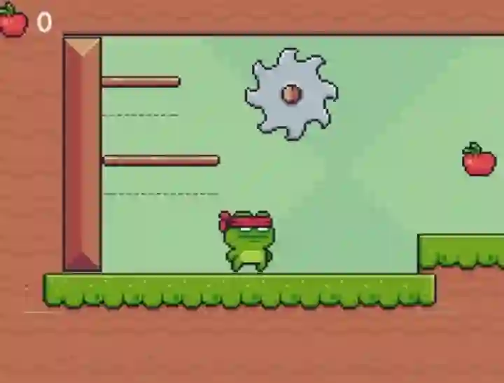 Green Ninja Collects Apples — безплатна онлайн игра