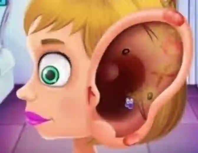 Children's Doctor Treating Ears — безплатна онлайн игра