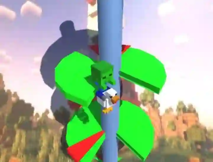 Chicken Jockey Helix Jump — безплатна онлайн игра