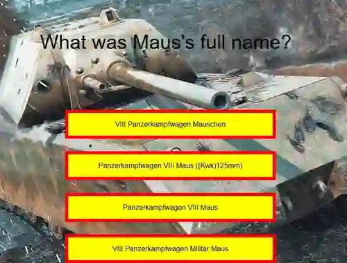 Tank Quiz: Maus — безплатна онлайн игра