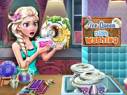 Ice Queen Dish Washing — безплатна онлайн игра