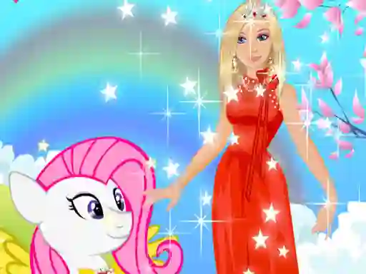 Barbie and Pony Dressup — безплатна онлайн игра