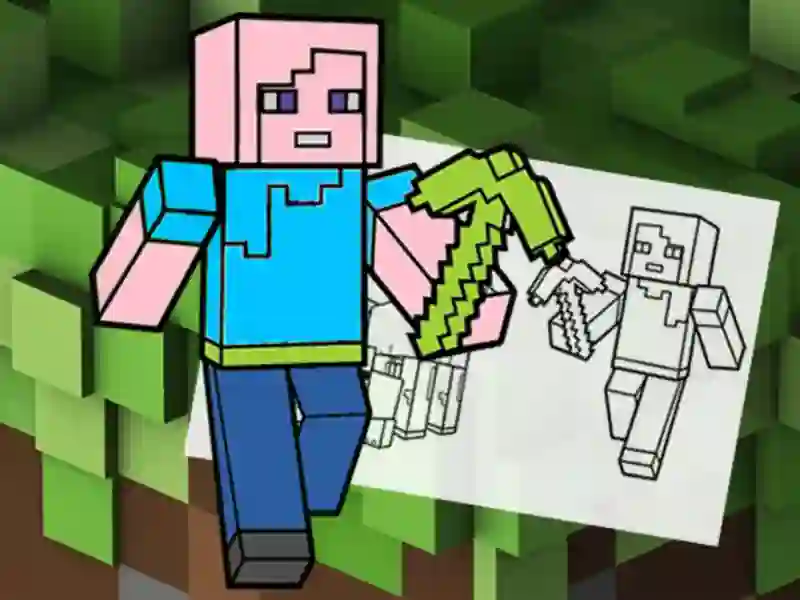 Minecraft Fun Coloring Book — безплатна онлайн игра