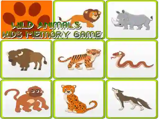 Wild Animals Kids Memory game — безплатна онлайн игра