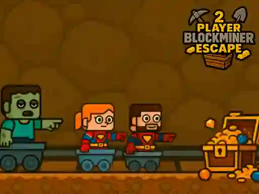 2 Player BlockMiner Escape — безплатна онлайн игра