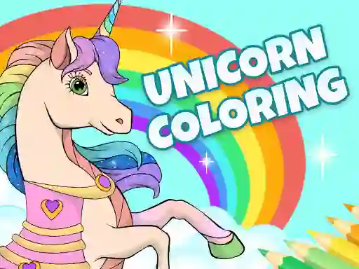 Unicorn Dress Up Coloring Book — безплатна онлайн игра