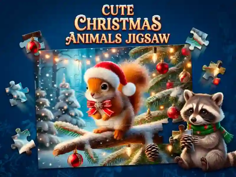 Cute Christmas Animals Jigsaw — безплатна онлайн игра