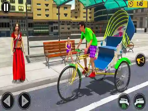 Bicycle Tuk Tuk Aauto Rickshaw New Driving — безплатна онлайн игра