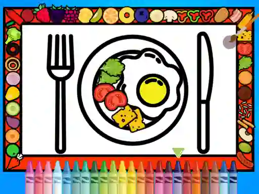 Color and Decorate Dinner Plate — безплатна онлайн игра