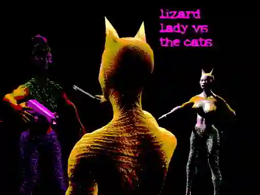 Lizard Lady Vs The Cats — безплатна онлайн игра