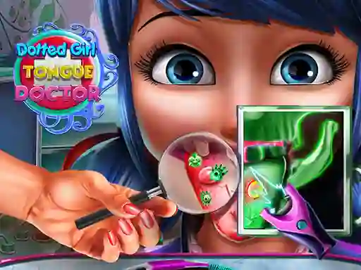 Dotted Girl Tongue Doctor — безплатна онлайн игра