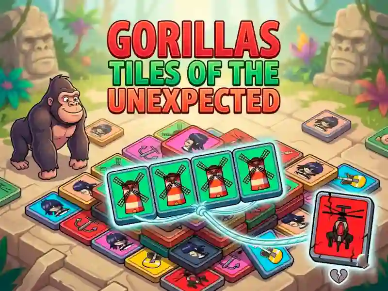 Gorillas Tiles Of The Unexpected — безплатна онлайн игра