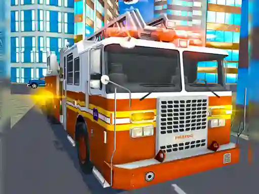 Fire City Truck Rescue Driving Simulator — безплатна онлайн игра