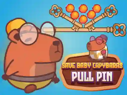 Save Baby Capybaras Pull Pin — безплатна онлайн игра