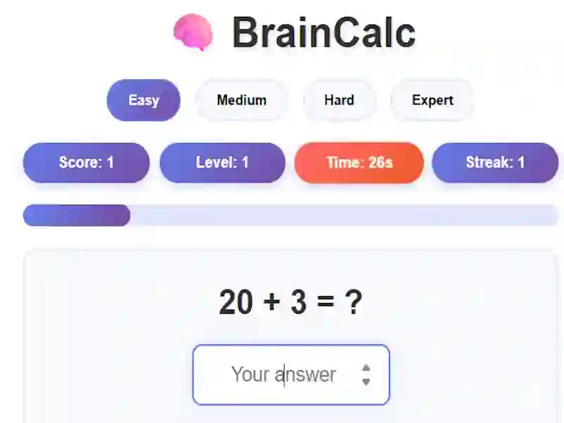 BrainCalc — безплатна онлайн игра