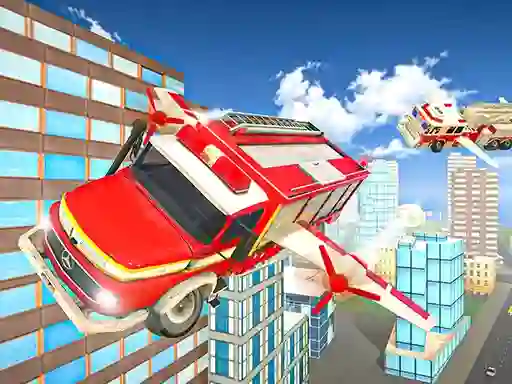 Flying Fire Truck Driving Sim — безплатна онлайн игра