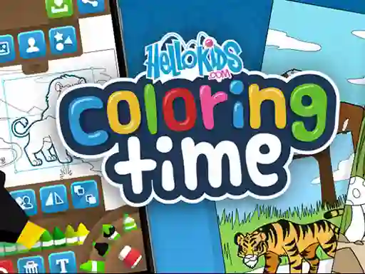 Hello kids Coloring Time — безплатна онлайн игра