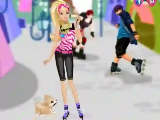 Barbie on roller skates — безплатна онлайн игра