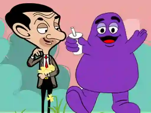 When Mr Bean meet Grimace — безплатна онлайн игра