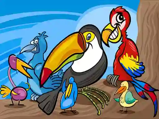 Exotic Birds Coloring — безплатна онлайн игра