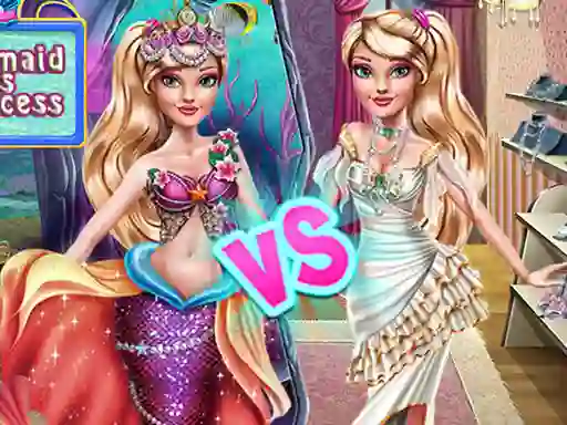 Ellie Mermaid vs Princess — безплатна онлайн игра