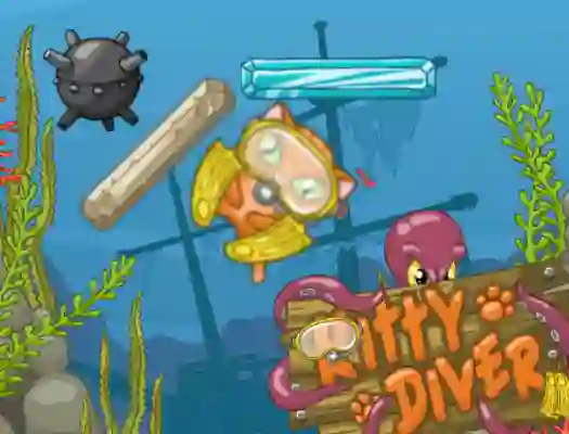 Kitty Diver — безплатна онлайн игра