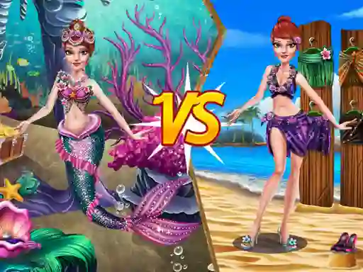 Mermaid vs Princess Outfit — безплатна онлайн игра
