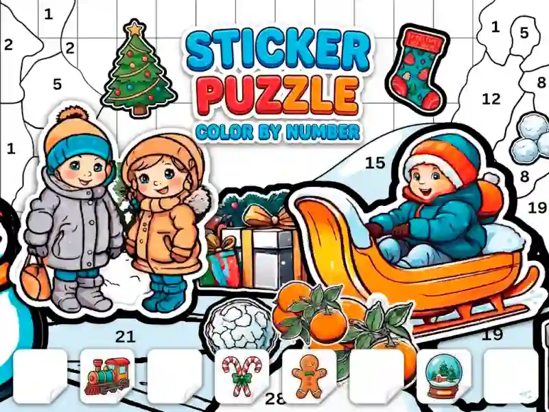 Sticker Book Puzzle: Color By Number — безплатна онлайн игра