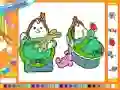 Online coloring baby twins — безплатна онлайн игра
