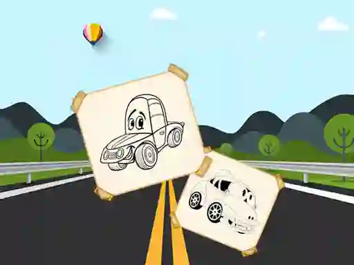 Funny Cars For Kids Coloring — безплатна онлайн игра