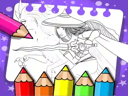 Raya And The Last Dragon Coloring Book — безплатна онлайн игра