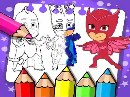 PJ Masks Coloring Book — безплатна онлайн игра