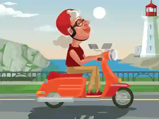 City Scooter Ride Coloring — безплатна онлайн игра