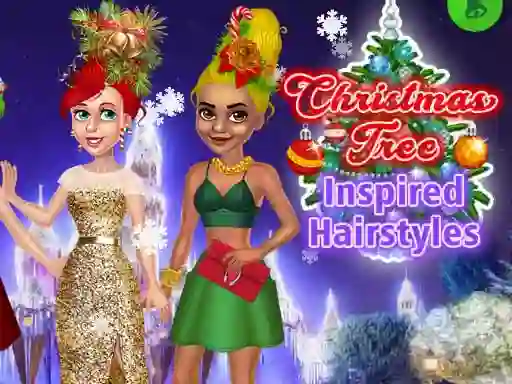 Christmas Tree Inspired Hairstyles — безплатна онлайн игра