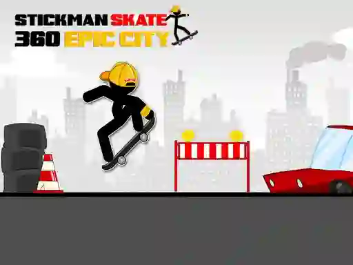 Stickman Skate 360 Epic City — безплатна онлайн игра