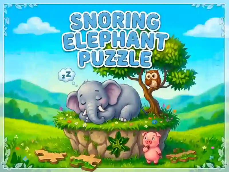 Snoring Elephant Puzzle — безплатна онлайн игра