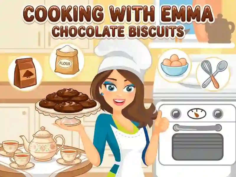 Cooking with Emma Chocolate Biscuits — безплатна онлайн игра