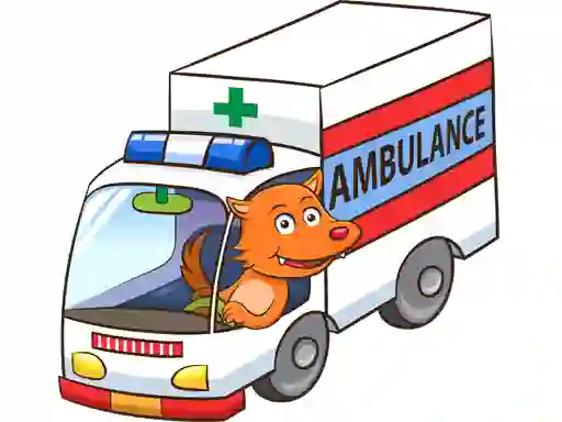 Cartoon Ambulance Puzzle — безплатна онлайн игра