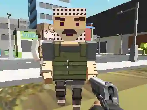 Block Pixel Cop: Gun Craft In Robbers World — безплатна онлайн игра