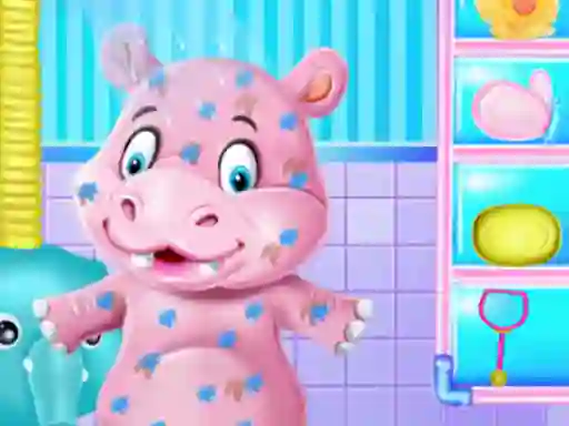 Baby Hippo Bath Time — безплатна онлайн игра