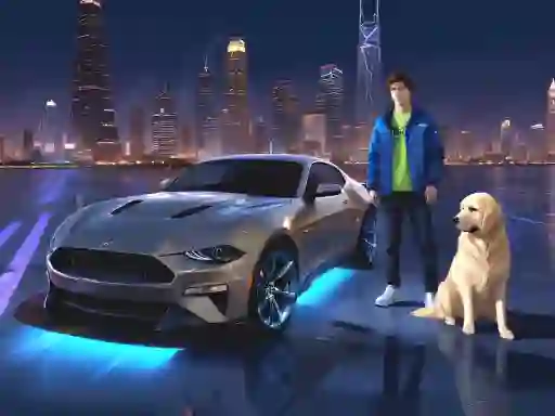 Mustang City Driver — безплатна онлайн игра