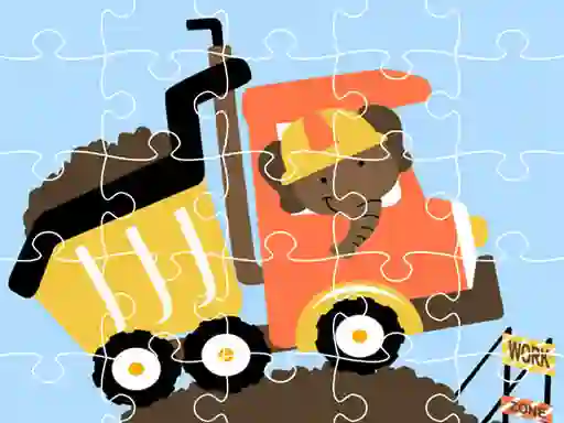 Dumper Trucks Jigsaw — безплатна онлайн игра