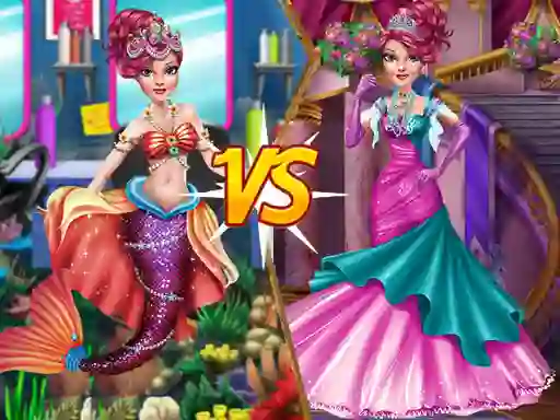 Mermaid vs Princess — безплатна онлайн игра