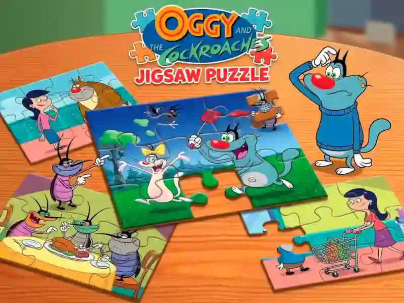 Oggy and the Cockroaches Jigsaw Puzzle — безплатна онлайн игра