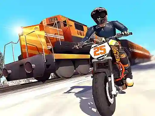 Trail Bike vs Train Race — безплатна онлайн игра
