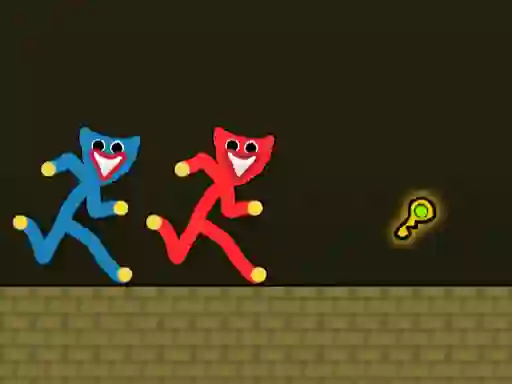 Red and Blue Stickman Huggy — безплатна онлайн игра