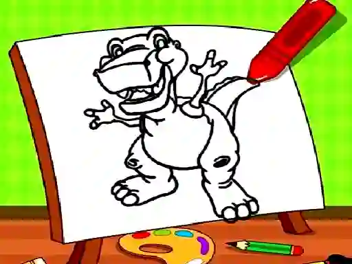 Easy Kids Coloring Dinosaur — безплатна онлайн игра